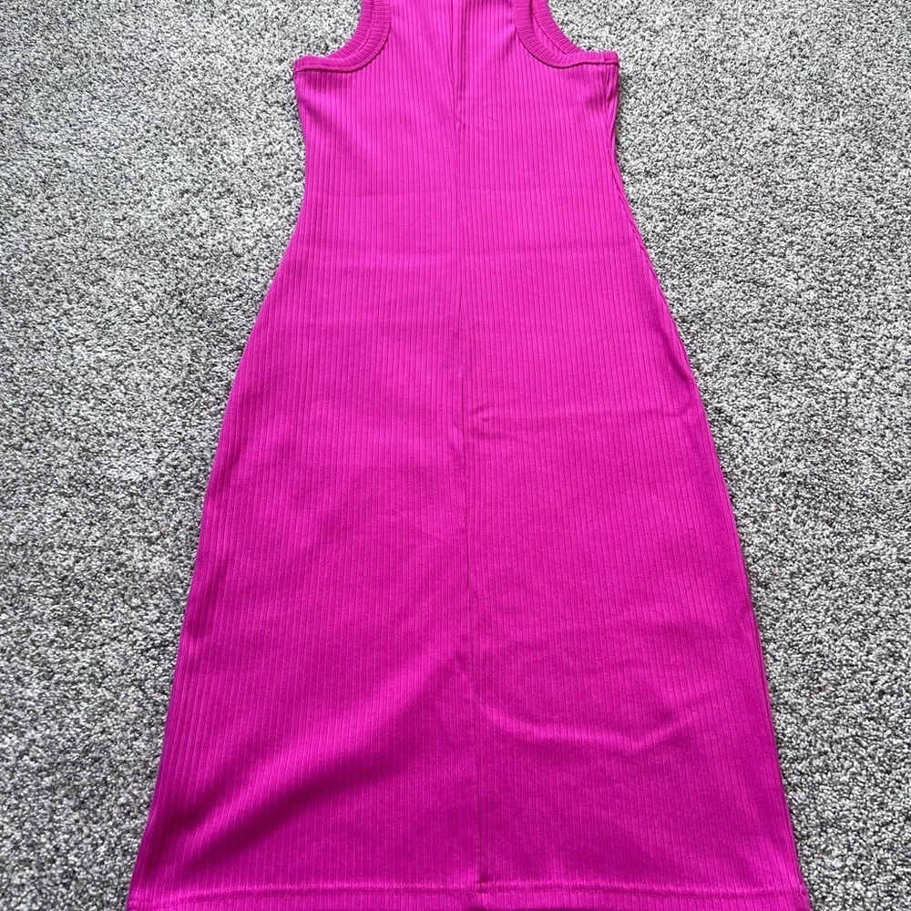 Gap Women’s Dark Pink Soft Knit Ribbed Dress Sleeveless Dress In Size XS - Picture 9 of 9